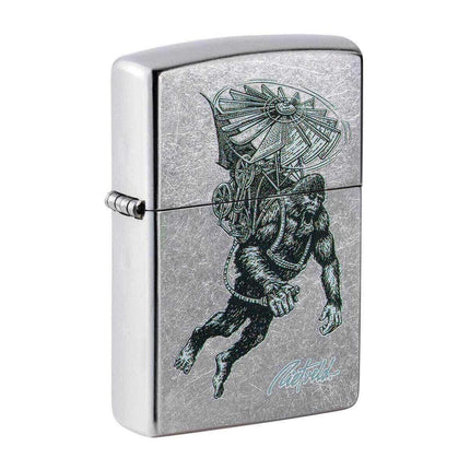 Zippo Windproof Lighter - Rick Rietveld Flying Ape Design Street Chrome | 49765 ,