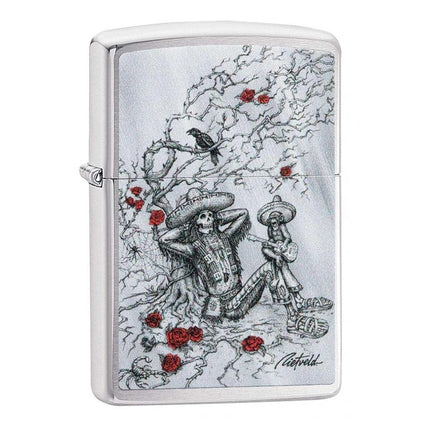 Zippo Windproof Lighter - Rietveld Skeleton Design Brushed Chrome | 49144 ,