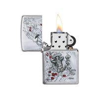 Zippo Windproof Lighter - Rietveld Skeleton Design Brushed Chrome | 49144 ,
