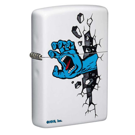 Zippo Windproof Lighter - Santa Cruz Hallmarks Design White Matte Finish | 49614 ,