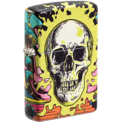 Zippo Windproof Lighter - Skull Design Glow-in-the-Dark Finish Multicolor | 48640 ,