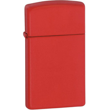 Zippo Windproof Lighter - Slim Red Matte Finish Metal Construction Refillable | 1633 ,