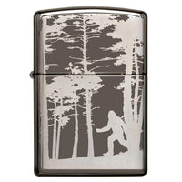Zippo Windproof Lighter - Squatchin' In The Woods Design Black Ice Finish | 49247 ,