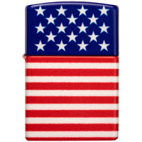 Zippo Windproof Lighter - Stars and Stripes Flag Design 540 Color Finish Metal | 48700 ,