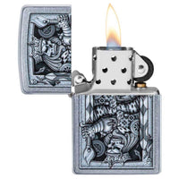 Zippo Windproof Lighter - Steampunk King Spade Metal Refillable | 29877 ,