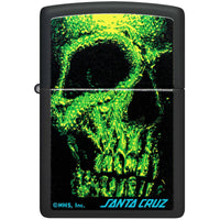 Zippo Windproof Lighter - Street Creep Santa Cruz Design Black Matte Metal | 48743 ,