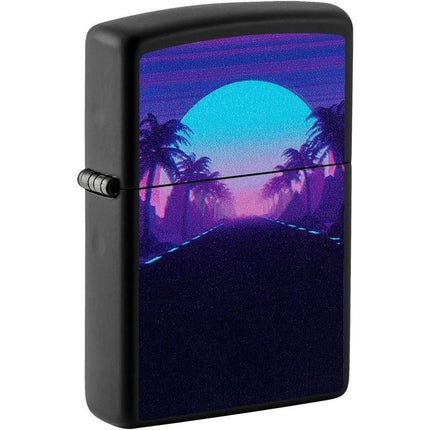 Zippo Windproof Lighter - Sunset Black Light Design Metal | 49809 ,