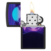 Zippo Windproof Lighter - Sunset Black Light Design Metal | 49809 ,