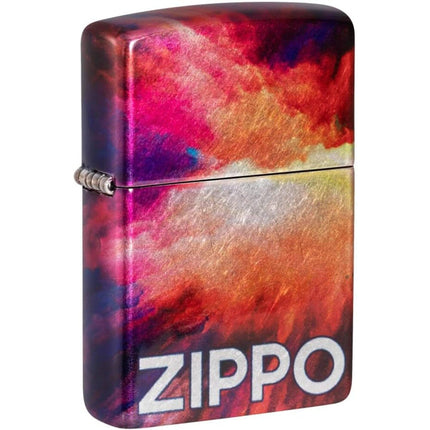 Zippo Windproof Lighter - Tie Dye Design 540 Tumbled Chrome Finish Pocket | 48982 ,