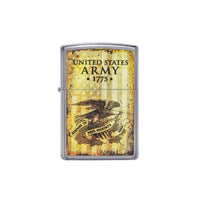 Zippo Windproof Lighter - U.S. Army Printed Street Chrome Finish Pocket | 49315 ,