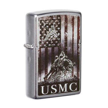 Zippo Windproof Lighter - U.S. Marine Corps Street Chrome Finish Pocket | 49316 ,