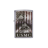 Zippo Windproof Lighter - U.S. Marine Corps Street Chrome Finish Pocket | 49316 ,