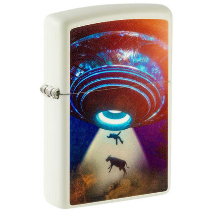 Zippo Windproof Lighter - UFO Design Glow-in-the-Dark Metal Refillable | 49838 ,