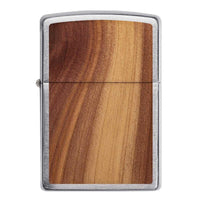 Zippo Windproof Lighter - Woodchuck USA Cedar Brushed Chrome Metal and Wood | 29900 ,