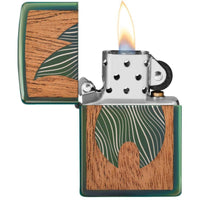Zippo Windproof Lighter - Woodchuck USA Flame Metal and Wood Construction | 49057 ,