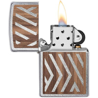 Zippo Windproof Lighter - Woodchuck USA Herringbone Sweep Metal Construction | 29902 ,