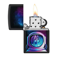 Zippo Windproof Lighter - Zippo Astronaut Design Matte Black | 49773 ,