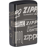 Zippo Windproof Lighter - Zippo Logo Design Black Ice Finish Metal Refillable | 49051 ,
