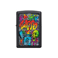 Zippo Windproof Lighter - Zippo Street Art Design Black Matte Finish Pocket | 49605 ,