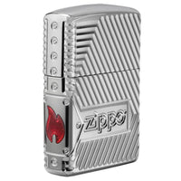 Zippo Windproof Pocket Lighter - Armor Bolts Design High Polish Chrome | 29672 ,