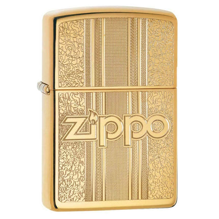 Zippo Windproof Pocket Lighter - Classic Zippo Logo Pattern Design | 29677 ,