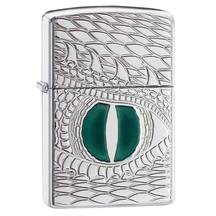 Zippo Windproof Pocket Lighter - Dragon Eye High Polish Chrome | 28807 ,