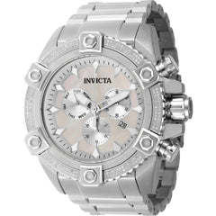 Invicta Men's Watch - Pro Diver Chronograph White Mop Dial Silver Bracelet | 45764