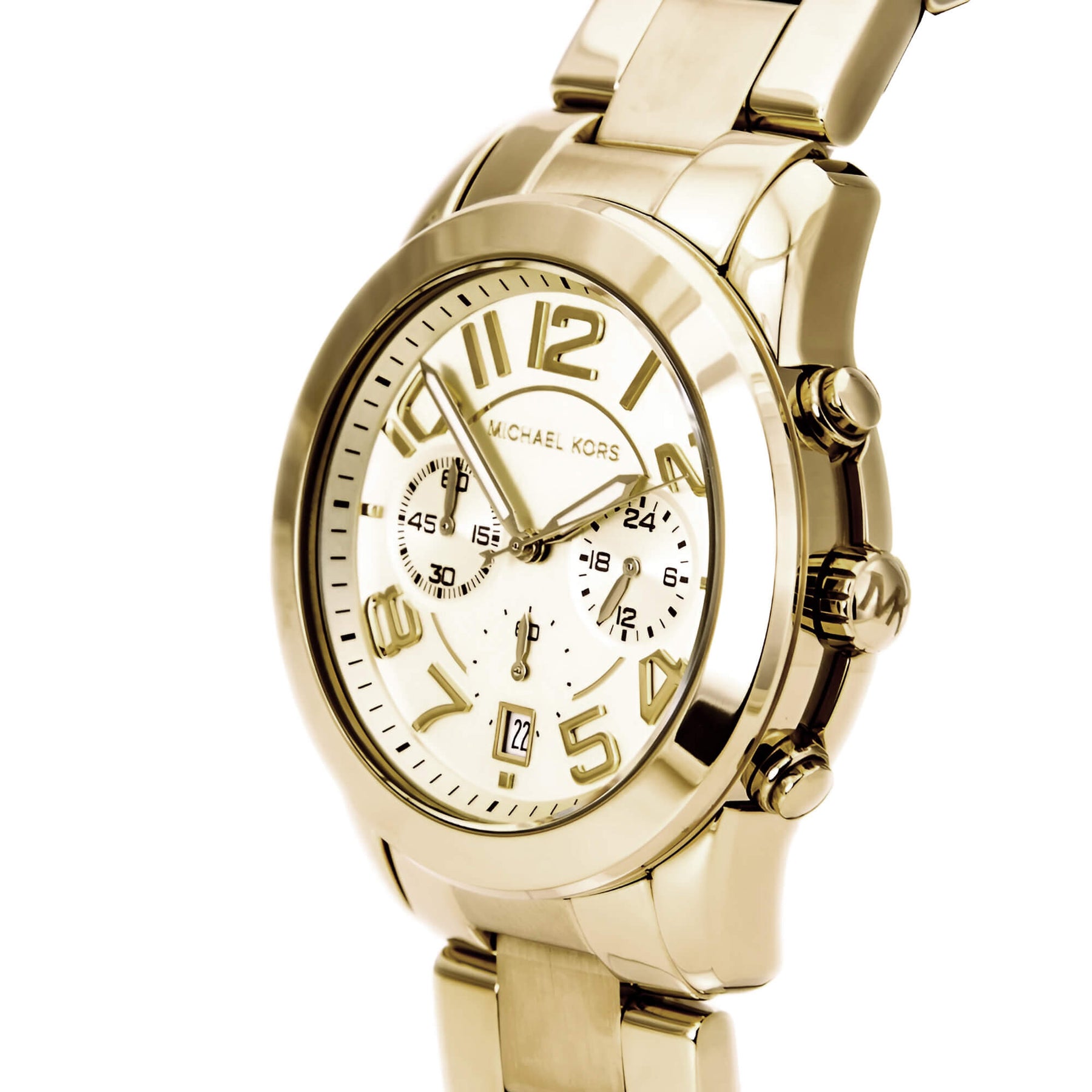 Michael Kors Women's Chronograph Watch - Mercer Yellow Gold Steel