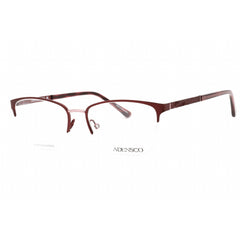 Adensco Women's Eyeglasses - Matte Plum Rectangular Metal Frame | AD 243 0U7I 00