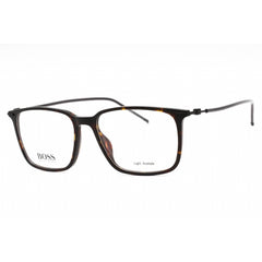 Hugo Boss Men's Eyeglasses - Havana Plastic Square Full Rim Frame | BOSS 1372 0086 00