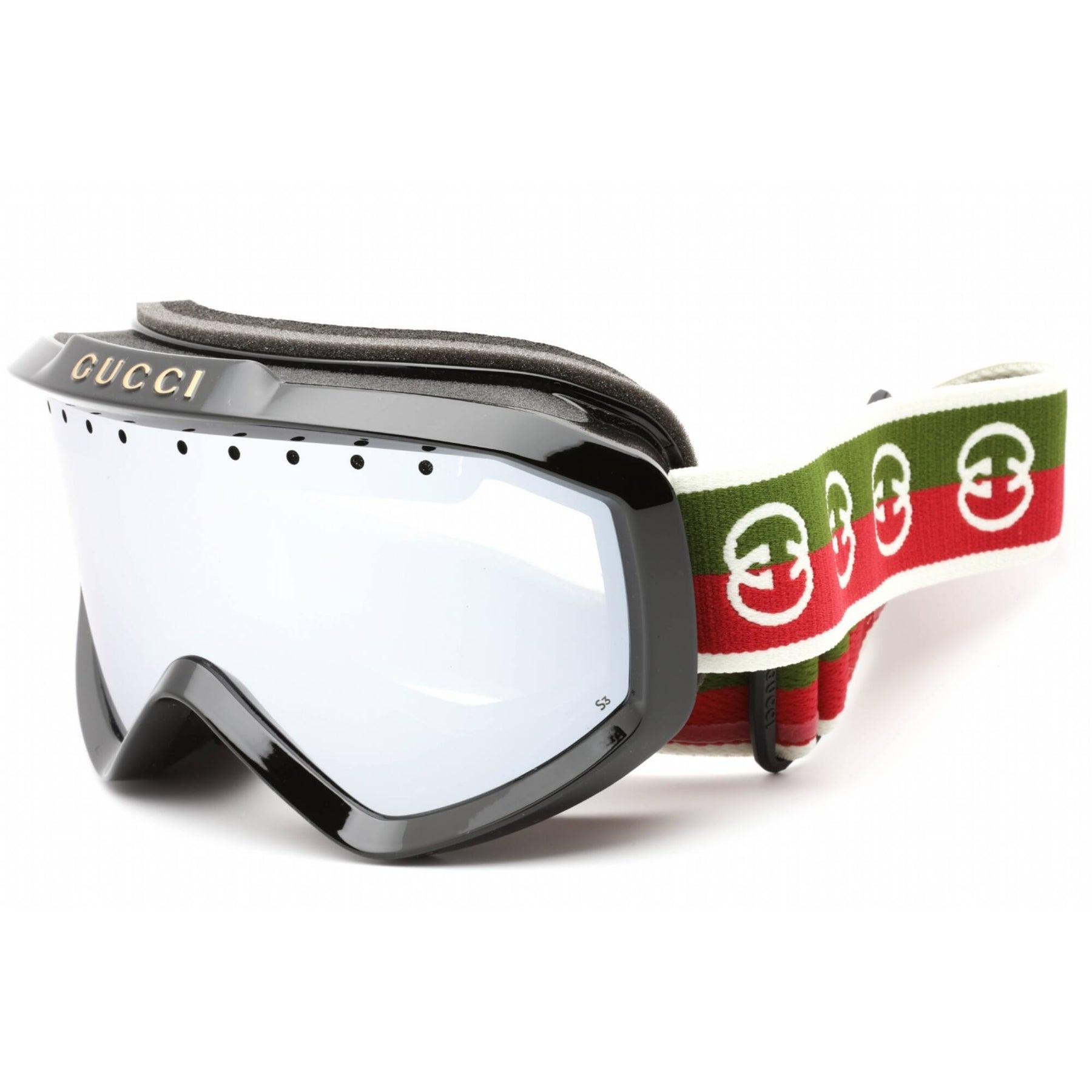 Gucci Unisex Sunglasses - Black/Green Sport Wraparound  display picture 2