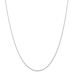14k White Gold .7 mm Carded Cable Rope Chain | 7RW