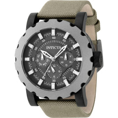 Invicta Men's Watch - I-Force Fixed Bezel Black Dial Green Strap Day-Date | 47588