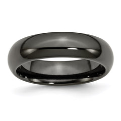 Titanium Black Ti 6mm Polished Band | TB228