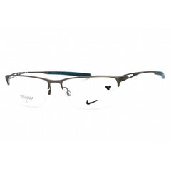 Nike Men's Eyeglasses - Satin Gunmetal/Space Blue Rectangular Frame | NIKE 6064 074
