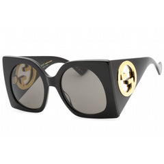 Gucci Women's Sunglasses - Black Oversized Full Rim Plastic Frame | GG1254S 001