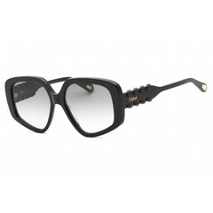 Chloe Women's Sunglasses - Black Geometric Full Rim Plastic Frame | CH0210S 001
