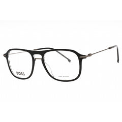 Hugo Boss Men's Eyeglasses - Black Ruthenium Plastic Square Frame | BOSS 1482 0284 00