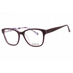 Bebe Women's Eyeglasses - Plum Full Rim Cat Eye Frame Clear Demo Lens | BB5184 500