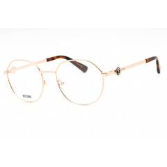 Moschino Women's Eyeglasses - Gold Copper Metal Round Full Rim Frame | MOS586 0DDB 00
