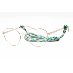 M Missoni Women's Eyeglasses - Pink Gold Metal Full Rim Oval Frame | MMI 0024 S45
