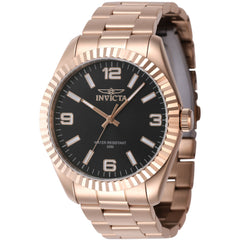 Invicta Men's Quartz Watch - Specialty Black Dial Rose Gold Bracelet | 47461