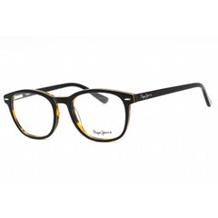 Pepe Jeans Unisex Eyeglasses - Black/Tortoise Plastic Oval Full Rim Frame | PJ3282 C1