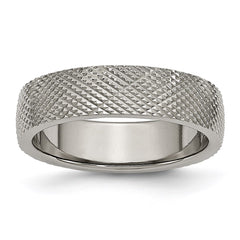 Titanium 6mm Textured Band | TB338