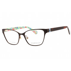 Kate Spade Women's Eyeglasses - Brown Cat Eye Frame Clear Demo Lens | IVIE 009Q 00