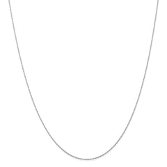 10k White Gold .5 mm Carded Cable Rope Chain | 10K5RW