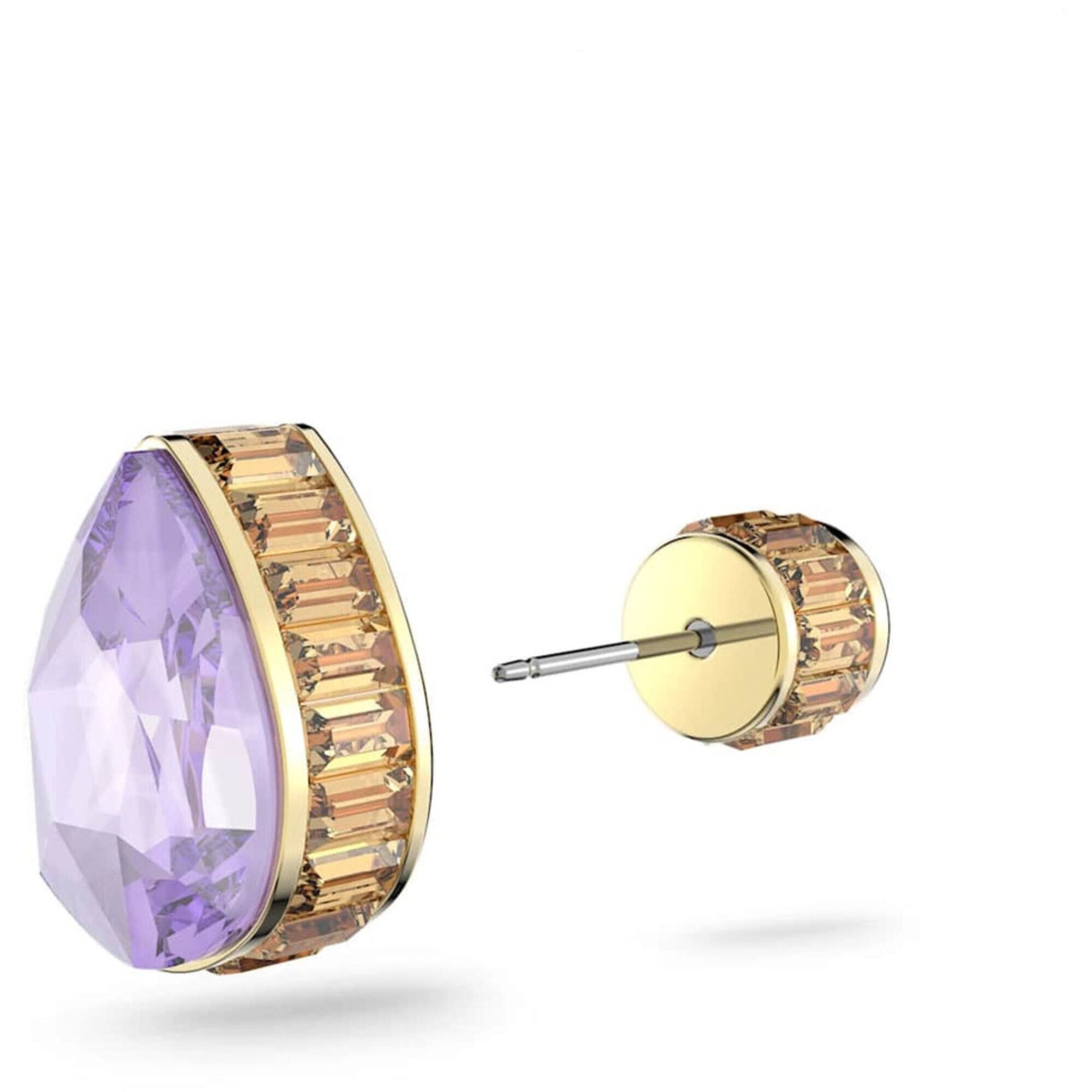 Swarovski Unisex Single Earring - Orbita Yellow Gold Drop