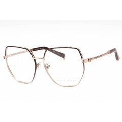 Philipp Plein Women's Eyeglasses - Shiny Red Gold Metal Geometric Frame | VPP054S 0K99