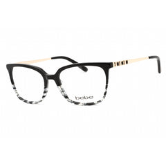 Bebe Women's Eyeglasses - Jet Animal Plastic Full Rim Square Shape Frame | BB5197 001