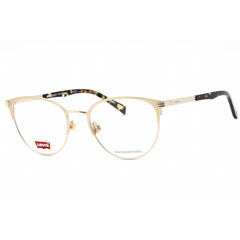 Levi's Women's Eyeglasses - Gold Metal Cat Eye Full Rim Frame | LV 5036 0J5G 00